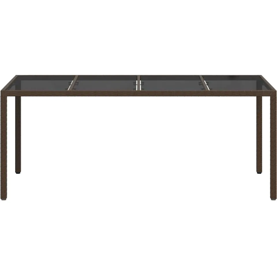 vidaXL Tuinstafel Bruin poly rattan