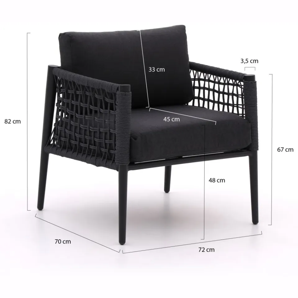 Manifesto Furniture Manifesto Salera lounge tuinstoel grijs, foto 2