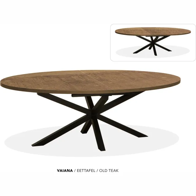 Maxfurn Ovale uitschuiftafel 220/280 | Zeer krasvast | Kleur: Teak