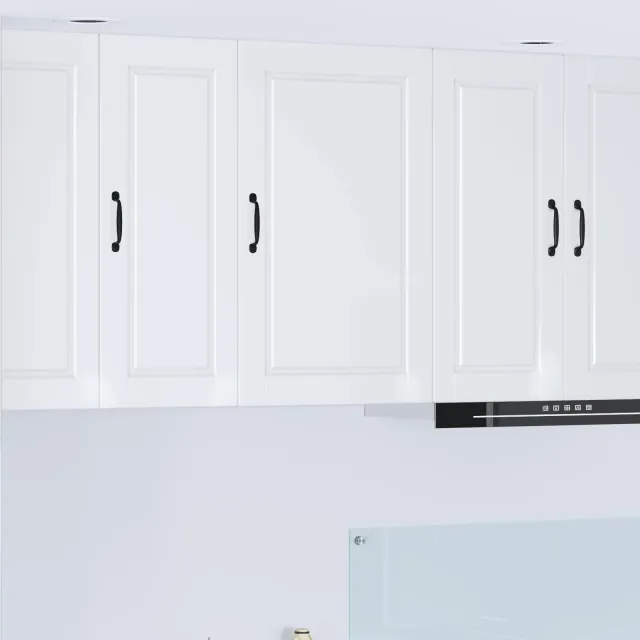 vidaXL Wandkast PORTO Hoogglans Wit 50 x 31 x 80 cm Bewerkt hout