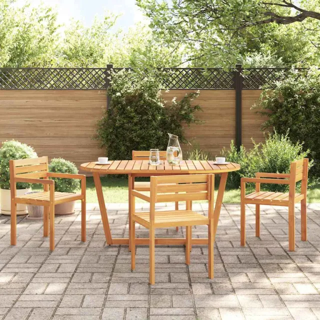vidaXL Tuintafel ovaal 150x90x75 cm massief acaciahout Bruin