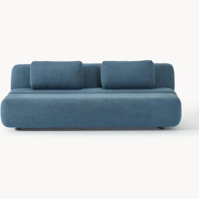 Westwing Collection Teddy slaapbank Caterpillar (3-zits) Blauw