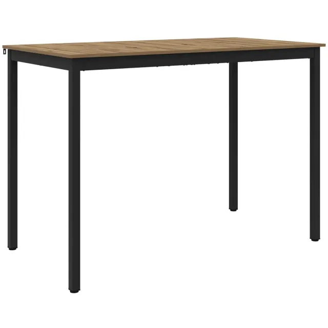 vidaXL Staande - Bartafel - Bewerkt - hout - Rechthoekig artisanaal eikenkleurig