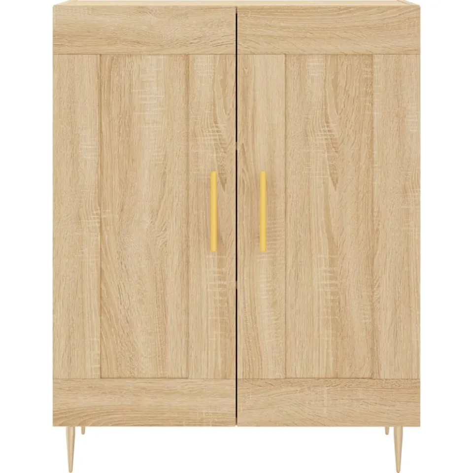 vidaXL Dressoir 69,5x34x90 cm bewerkt hout sonoma eikenkleurig