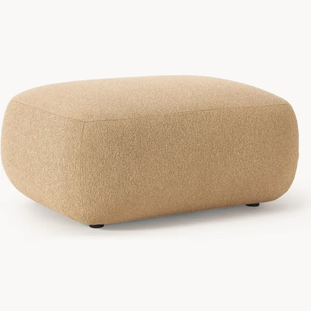 Westwing Collection Bouclé poef Sofia Beige