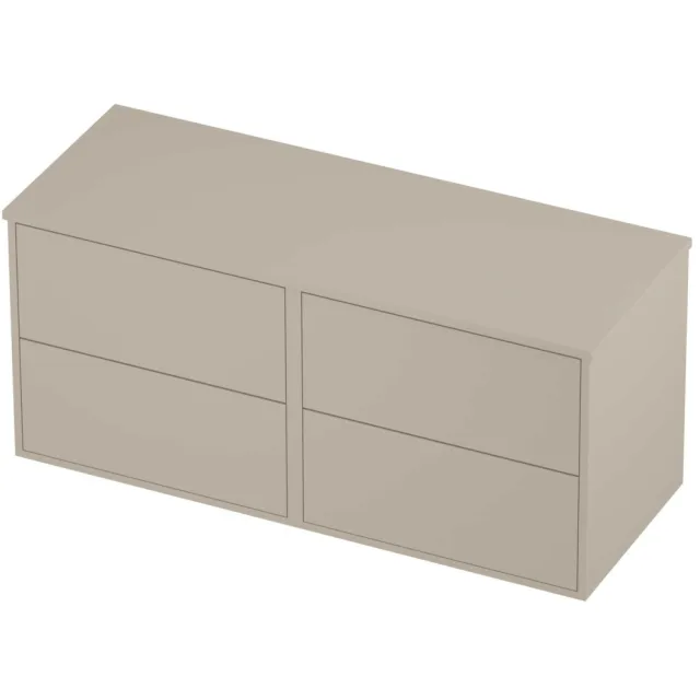 Proline Deck Badmeubelset Voor Grepen Symmetrisch Kader 120x46x54 cm Soft Linen Beige