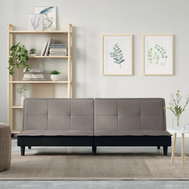 vidaXL Slaapbank stof taupe