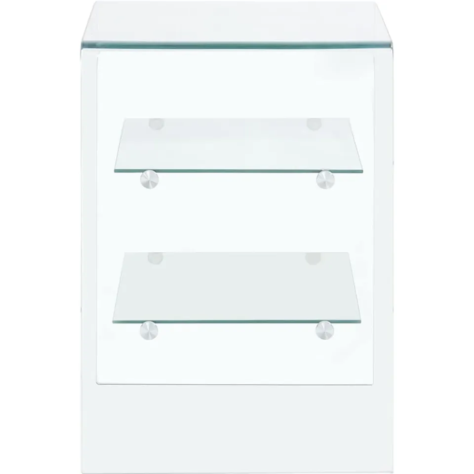vidaXL Salontafel 50x40x56 cm gehard glas transparent, foto 3