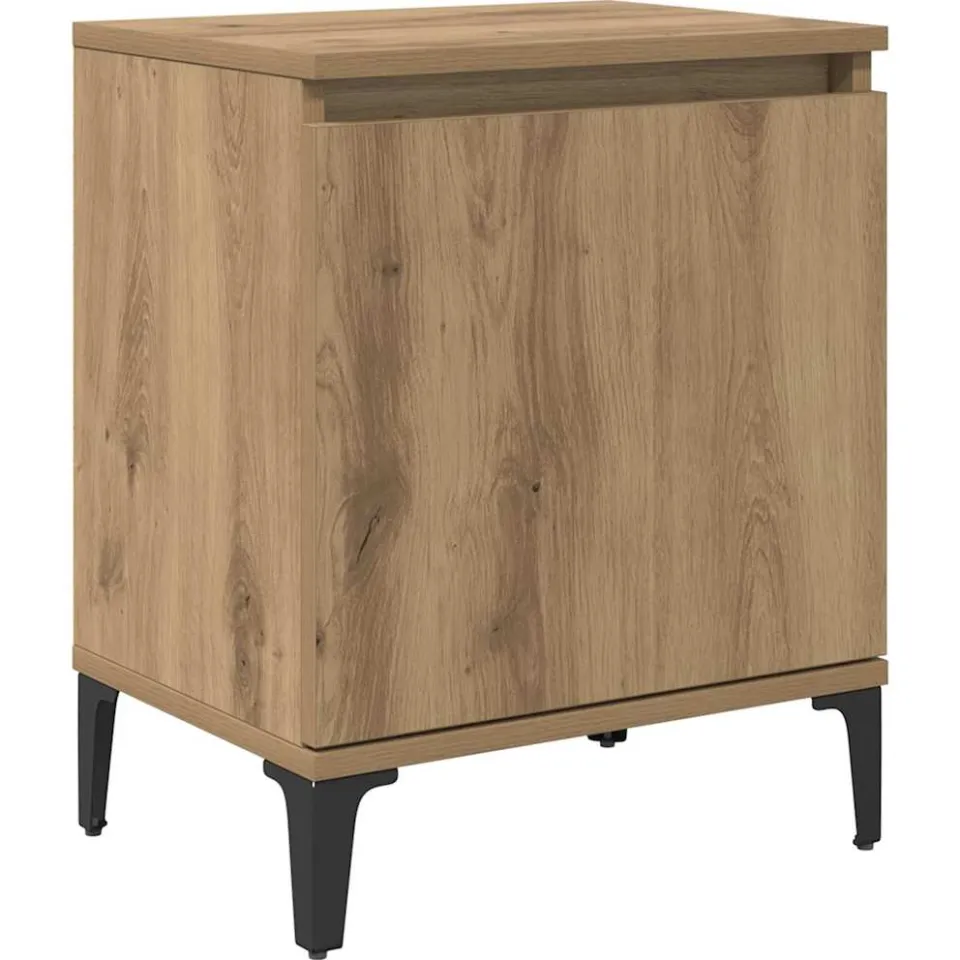 vidaXL Nachtkastje Artisan Eiken 40 x 30 x 50 cm Bewerkt hout, foto 3