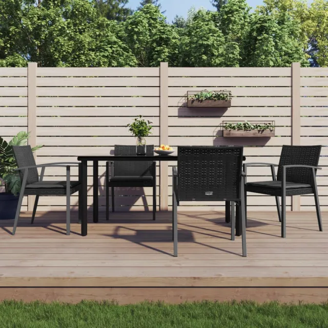 vidaXL 5-delige Tuinset met kussens poly rattan en staal, foto 2