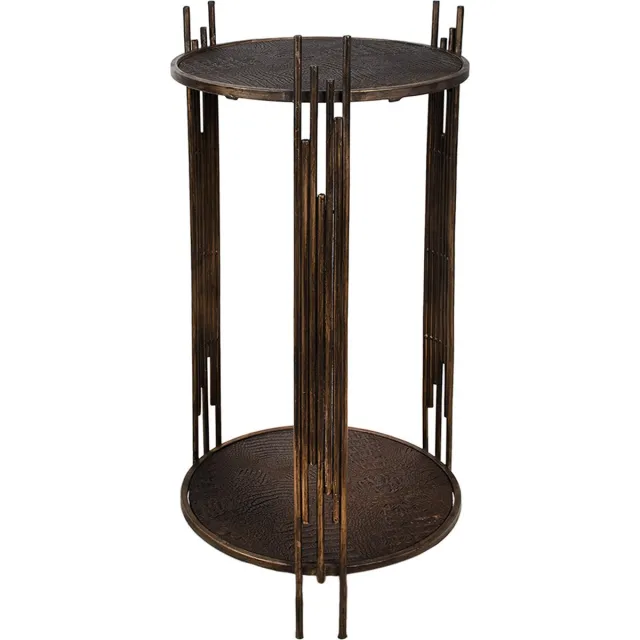 Clayre & Eef Bijzettafel 42x41x89 cm Bruin IJzer