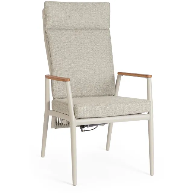 Bolzano Fellini - Tuinfauteuil - Beige - Verstelbare rugleuning - Aluminium