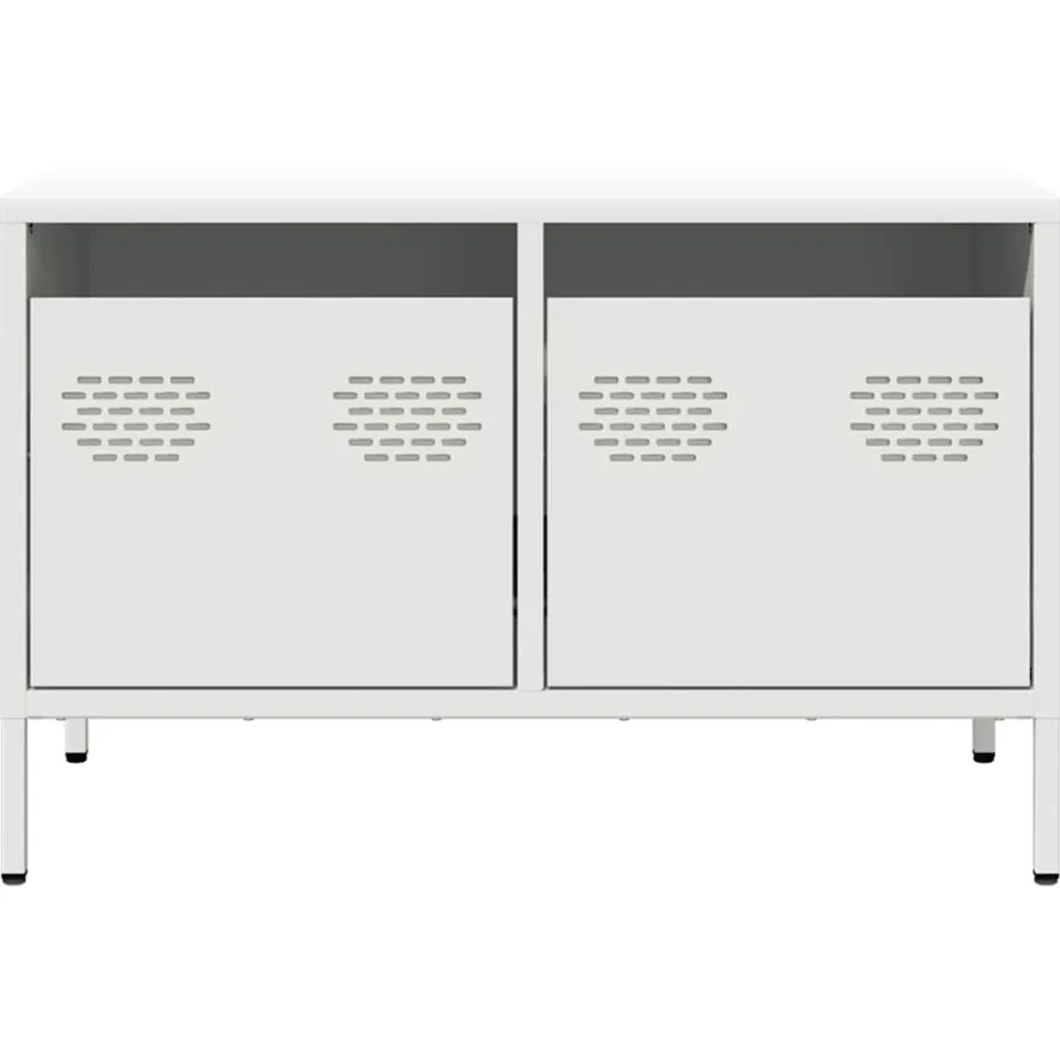 vidaXL Tv-meubel 68x39x43,5 cm koudgewalst staal wit, foto 4