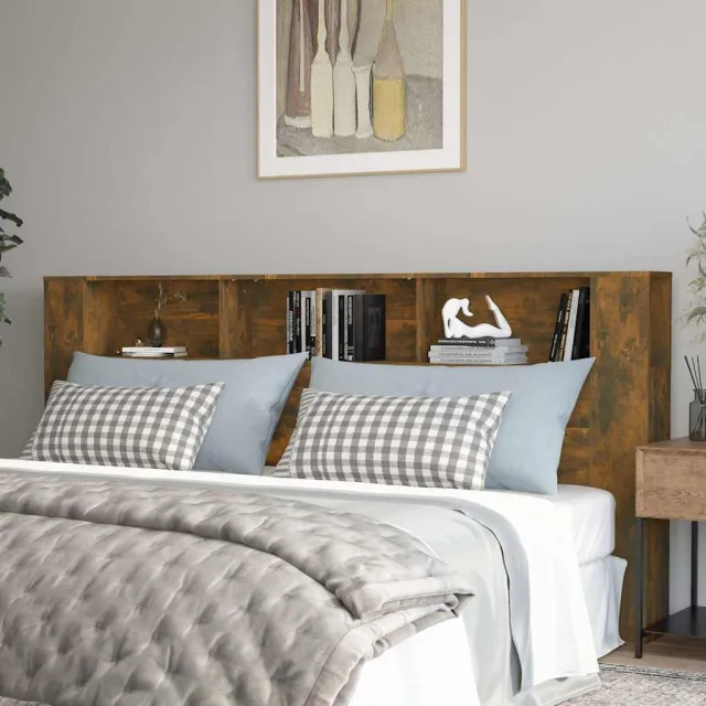 vidaXL Hoofdbordkast 220x18,5x104,5 cm gerookt eikenkleurig Bruin