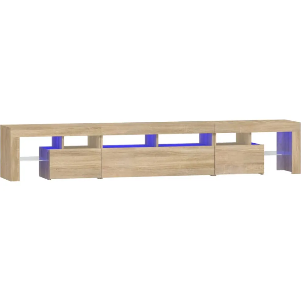 vidaXL Tv-meubel met LED-verlichting 230x36,5x40cm sonoma eikenkleurig, foto 3