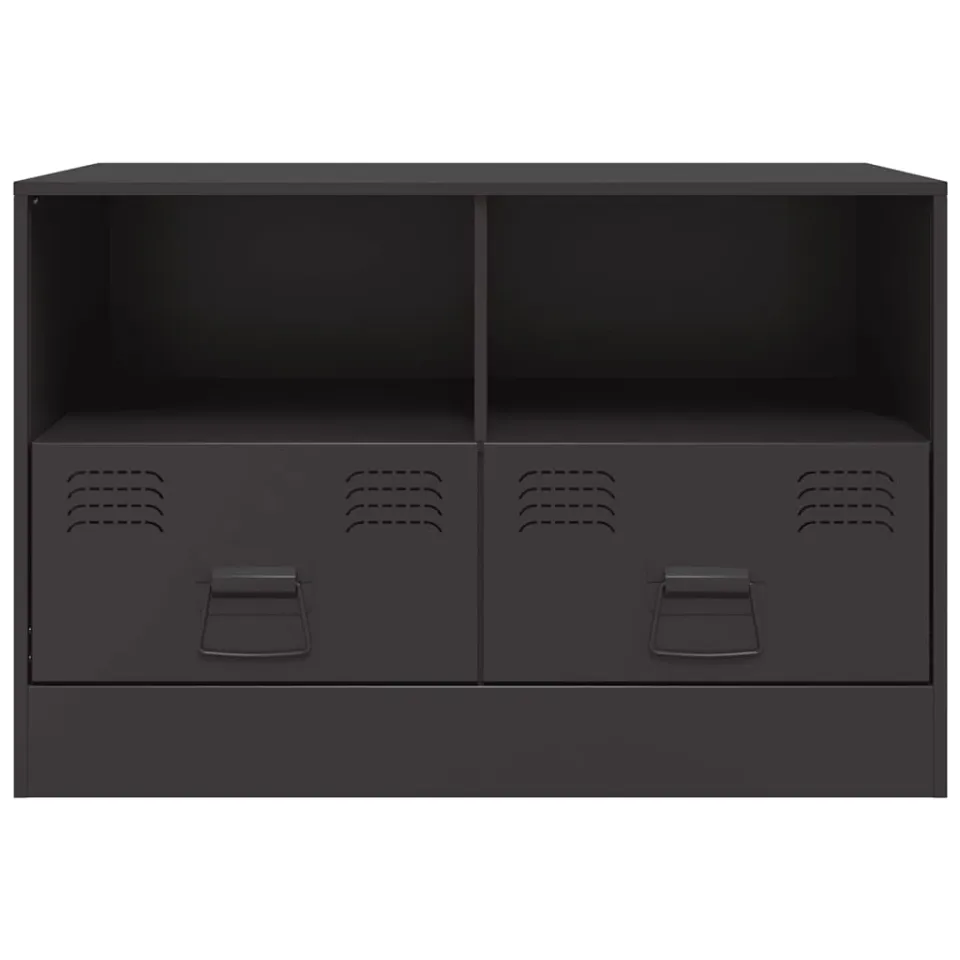 vidaXL Tv-meubel 67x39x44 cm staal zwart, foto 4