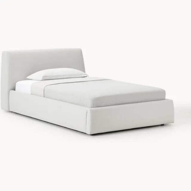 Westwing Collection Eenpersoonsbed Cloud met opbergruimte Taupe