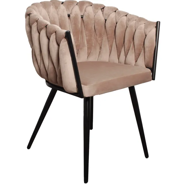 Wave chair velvet - zand