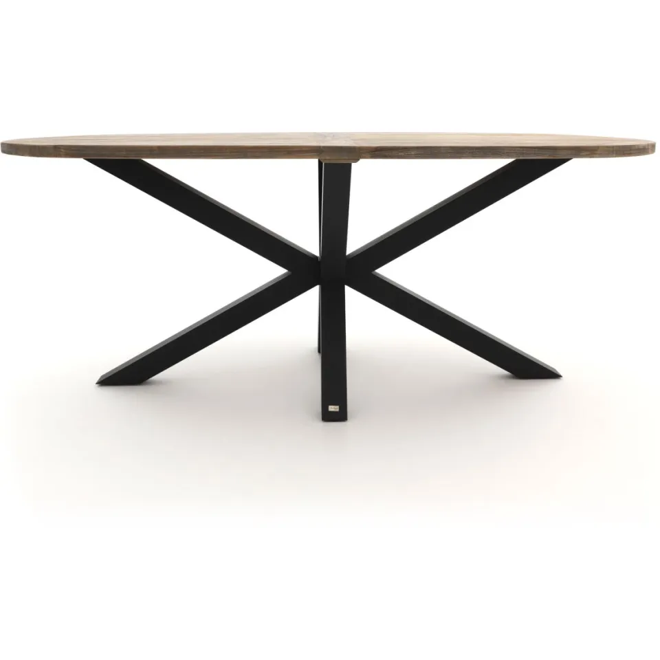ROUGH Furniture ROUGH-Y Ellips high dining tuintafel 240x120cm bruin, foto 3