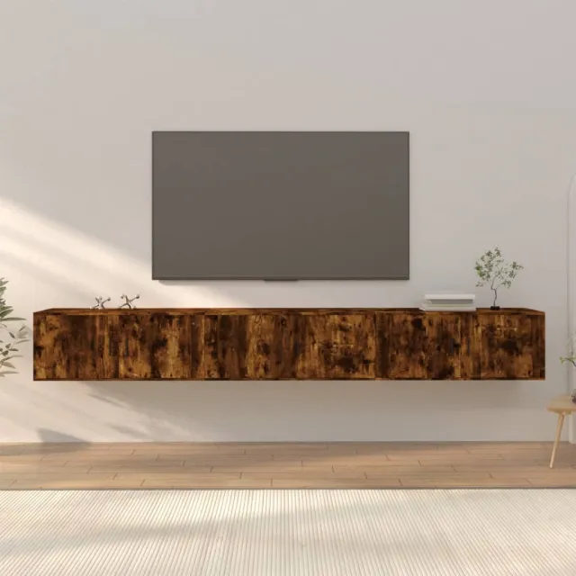 vidaXL Tv-wandmeubels 3 st 100x34,5x40 cm gerookt eikenkleurig Bruin