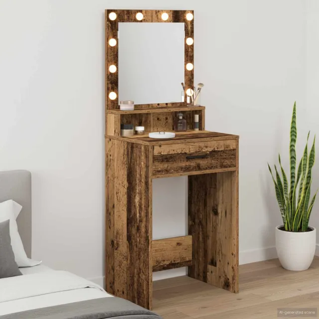 vidaXL Plafondtafel Oudhout 50 x 41 x 135 cm Bewerkt hout bruin, foto 2