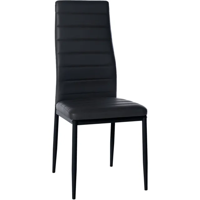 Luxe Comfort Eetkamerstoel - Kunstleer - Zwart