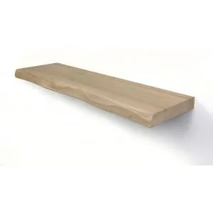 Wood Brothers Zwevende wandplank eiken boomstam 50 x 20 cm Onbehandeld eiken | Naturel