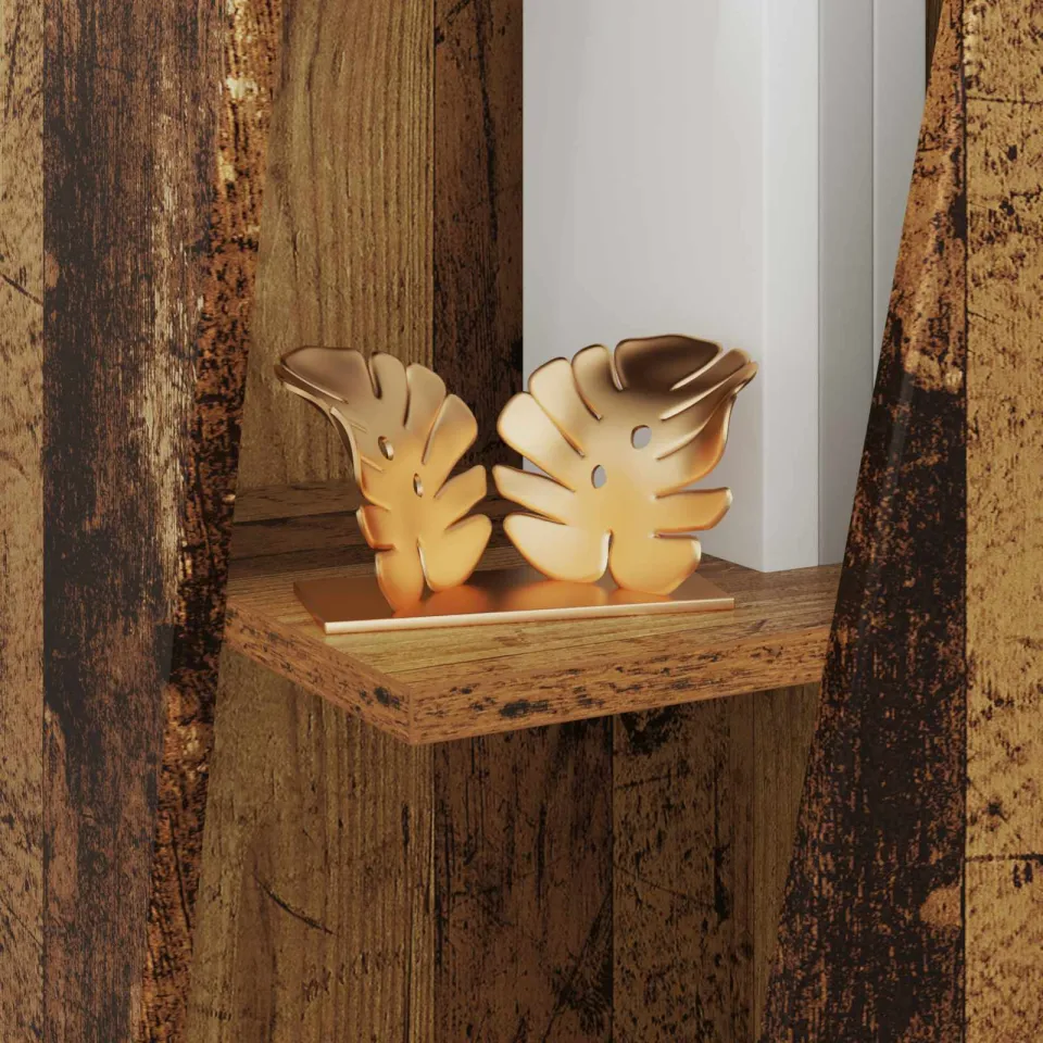 vidaXL Zijplank 33 x 32 x 70,5 cm Bewerkt hout Oudhout bruin, foto 4