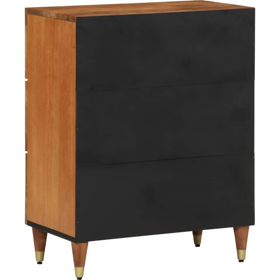 vidaXL Bijzetkast 60x33x75 cm massief mangohout bruin, foto 4