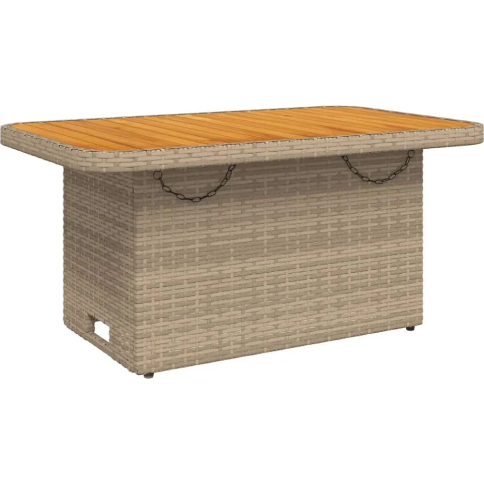 vidaXL 4-delige Tuinset met kussens poly rattan beige, foto 3