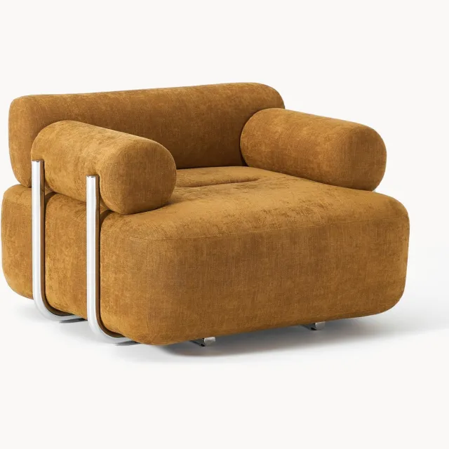 Westwing Collection Loungefauteuil Stella Geel
