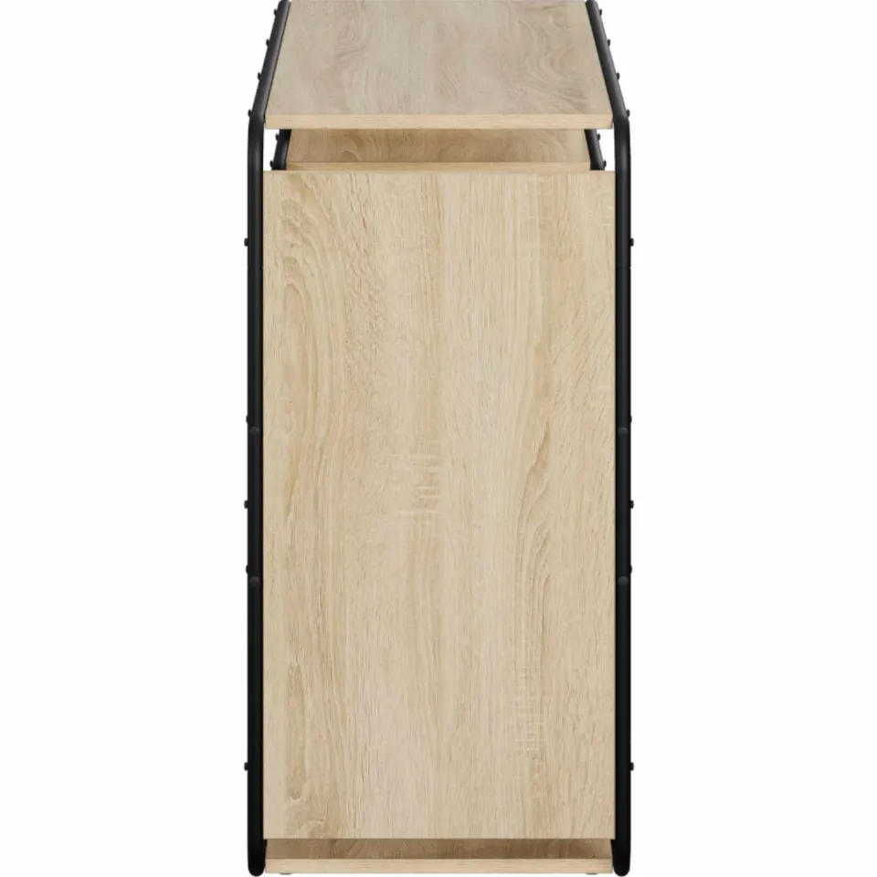 vidaXL Dressoir Sonoma Eiken 98 x 37.5 x 75.5 cm Bewerkt hout, foto 4