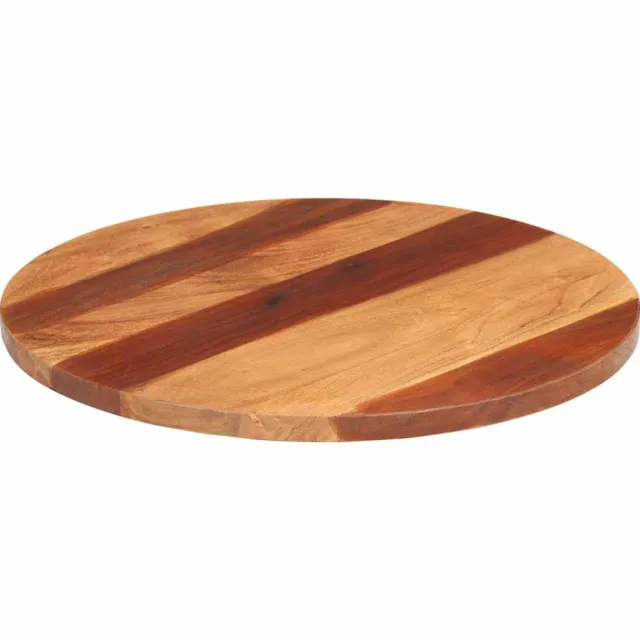 vidaXL Tafelblad rond 25-27 mm 60 cm massief acaciahout Bruin