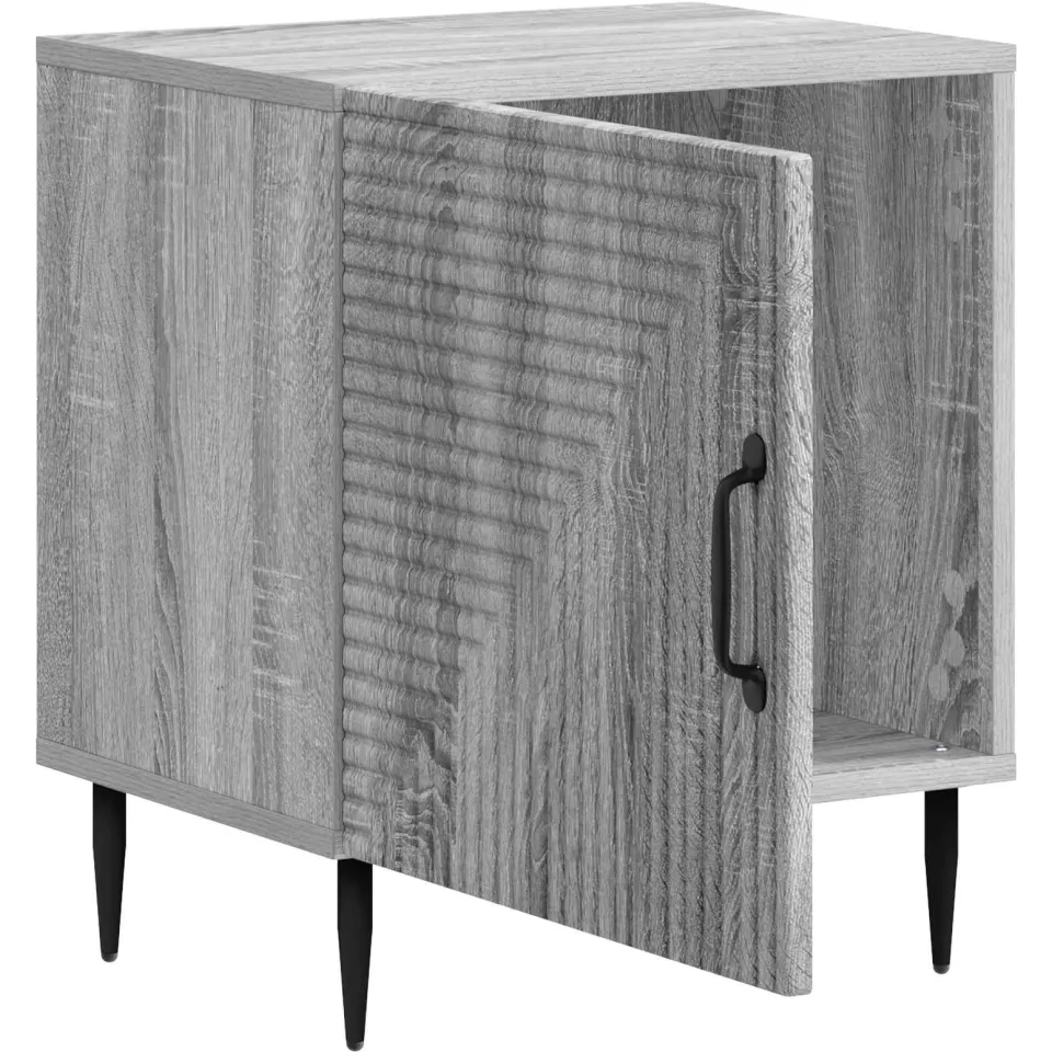 vidaXL Nachtkastje Grijs sonoma 43 x 34,5 x 50 cm Bewerkt hout, foto 3