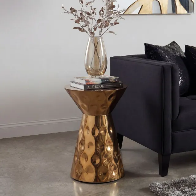 Wohnling Bijzettafel aluminium goud 36 cm - WL7.658 Zie omschrijving