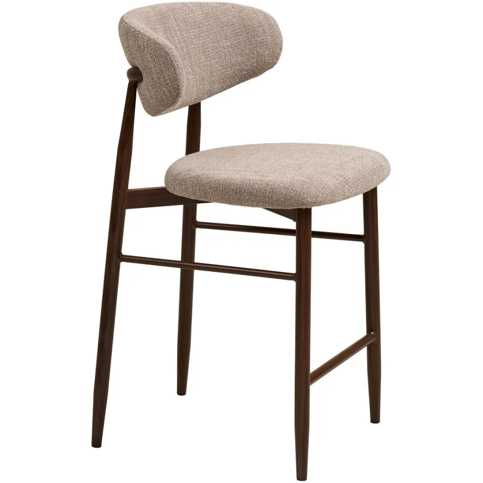 Nolon Jolien Barkruk 65 cm taupe mixed - walnoten onderstel, foto 5
