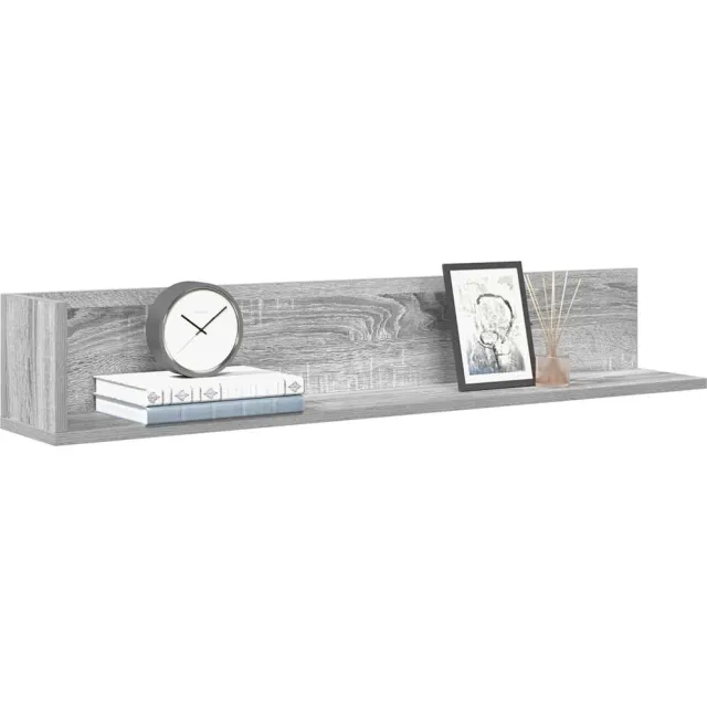 vidaXL Wandschappen 2 st 100x16,5x16,5 cm bewerkt hout grijs sonoma