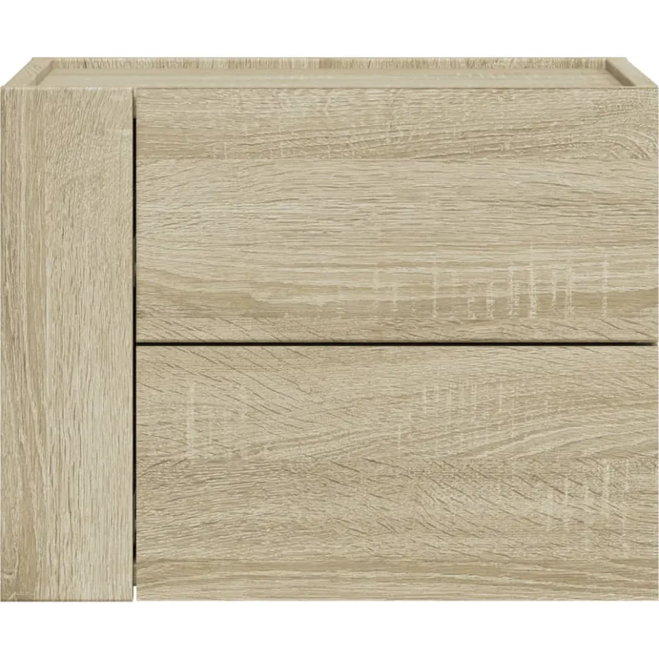 vidaXL Nachtkastje wandgemonteerd 45x30x35 cm sonoma eikenkleurig, foto 4