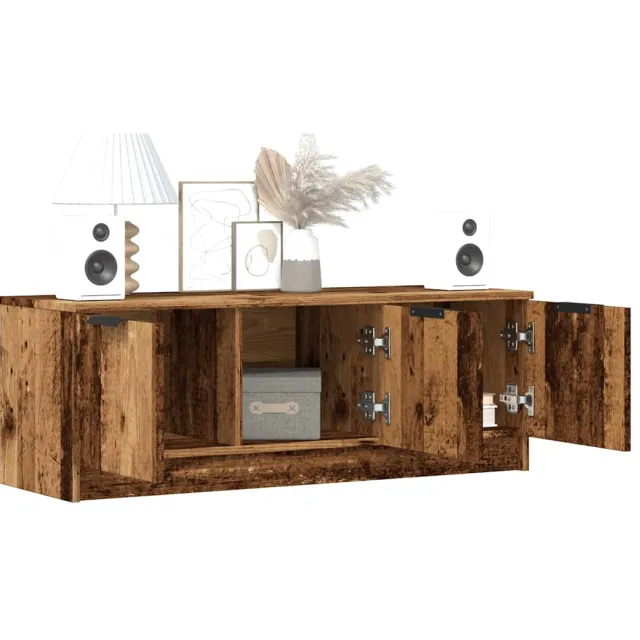 vidaXL Tv-meubel 102x35x36,5 cm bewerkt hout oud houtkleurig bruin, foto 2
