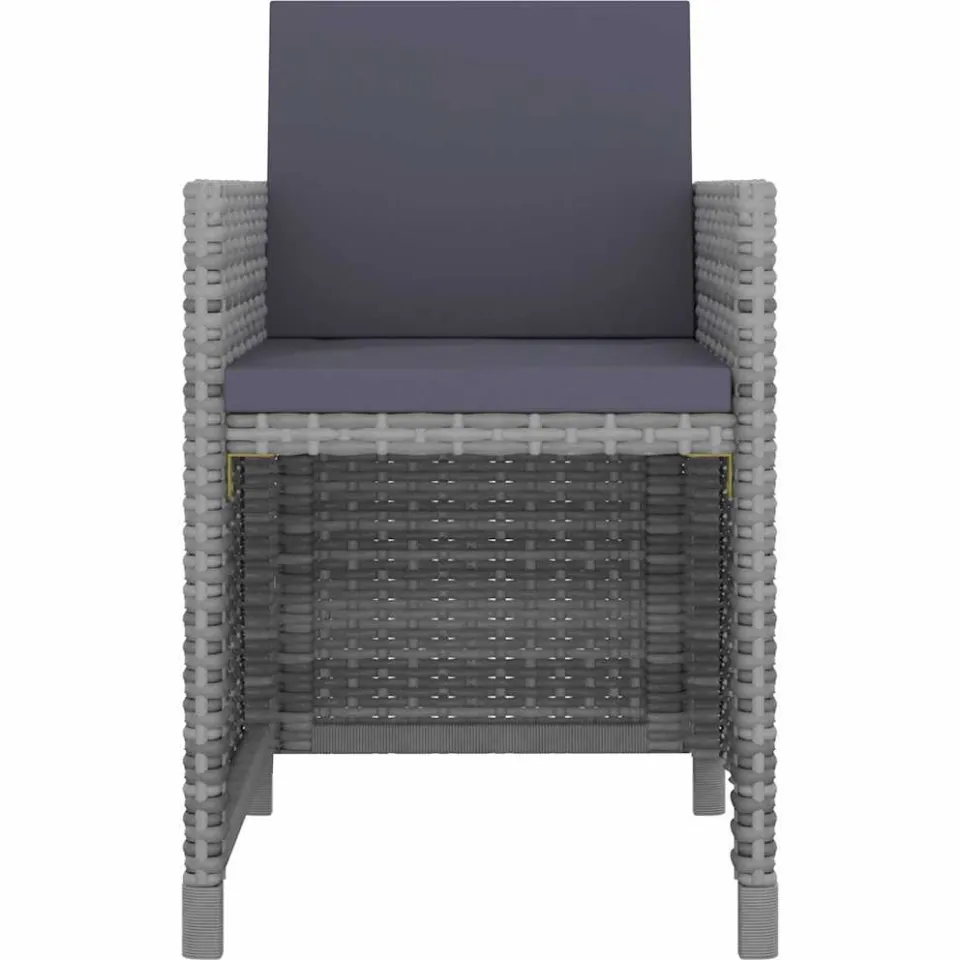 vidaXL 13-delige Tuinset met kussens poly rattan antraciet, foto 4