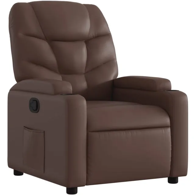 vidaXL Fauteuil - verstelbaar - kunstleer - bruin