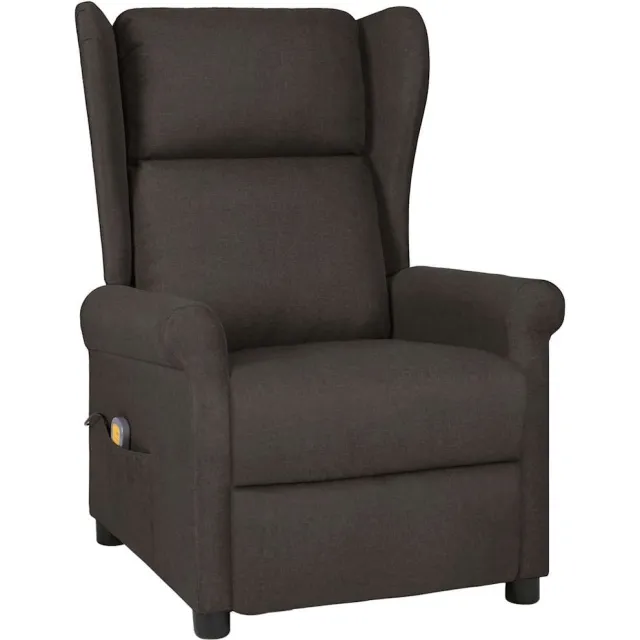 vidaXL Massagestoel stof taupe