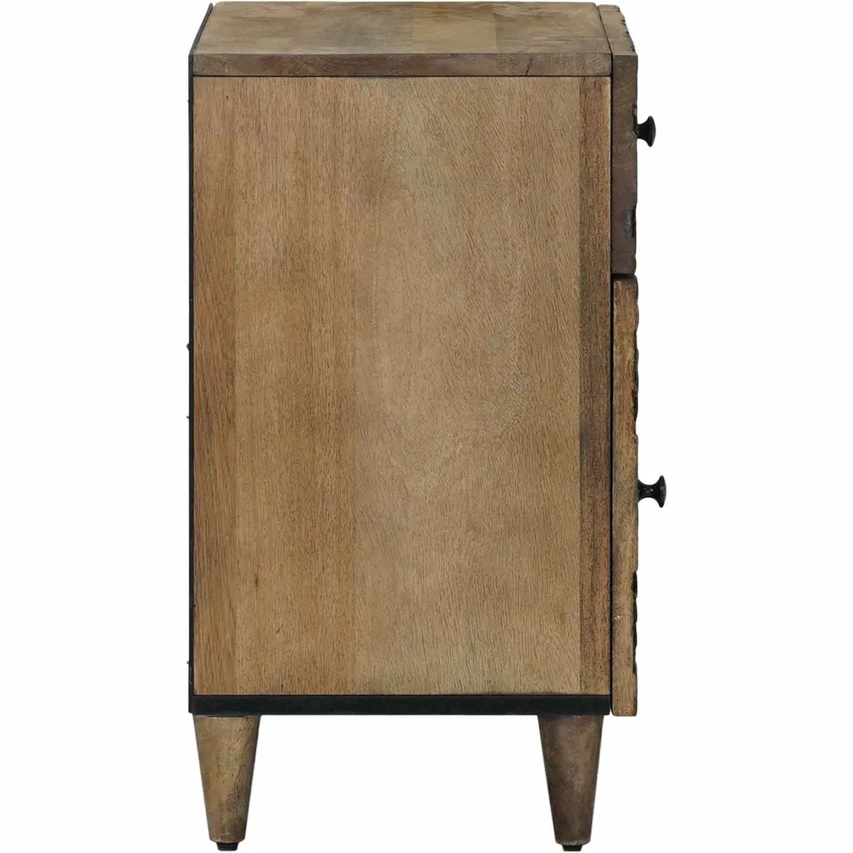 vidaXL Bed kast Bruin 50 x 33 x 60 cm Massief Mango Hout, foto 4