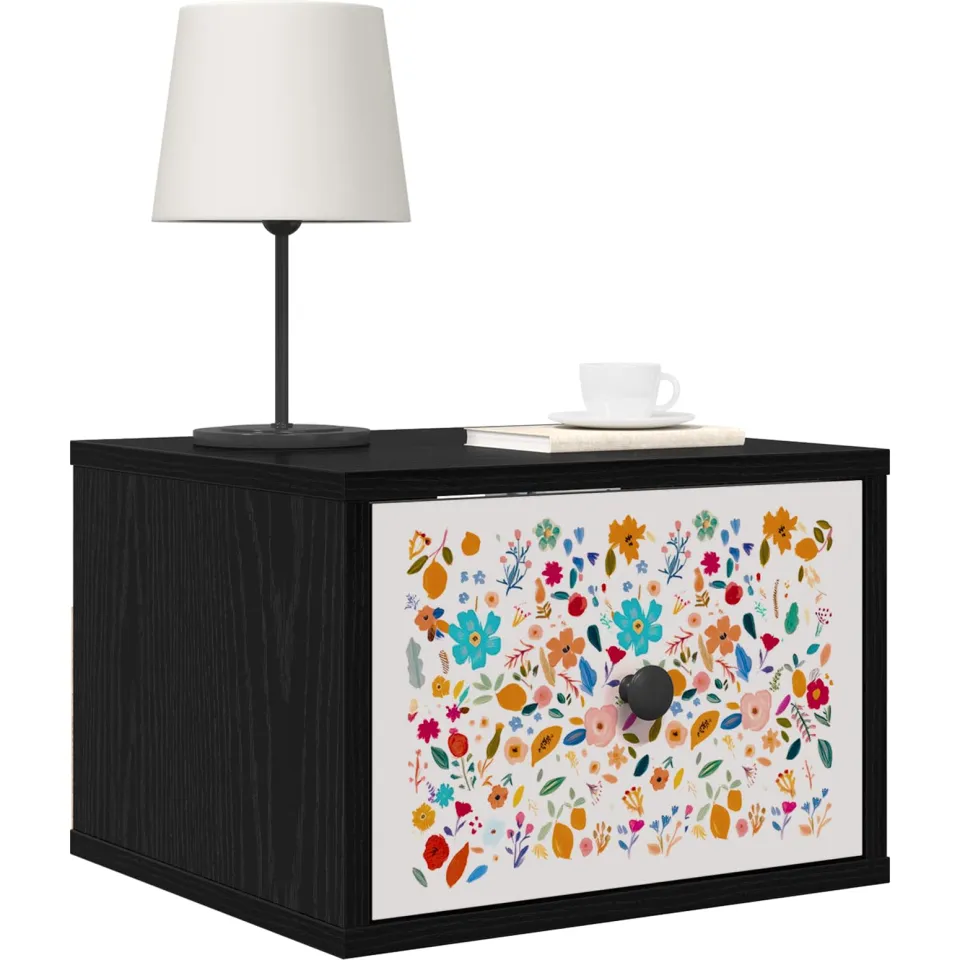 vidaXL Wandkastje MAINZ 2 st Zwart eiken 36 x 33 x 25 cm Bewerkt hout, foto 3