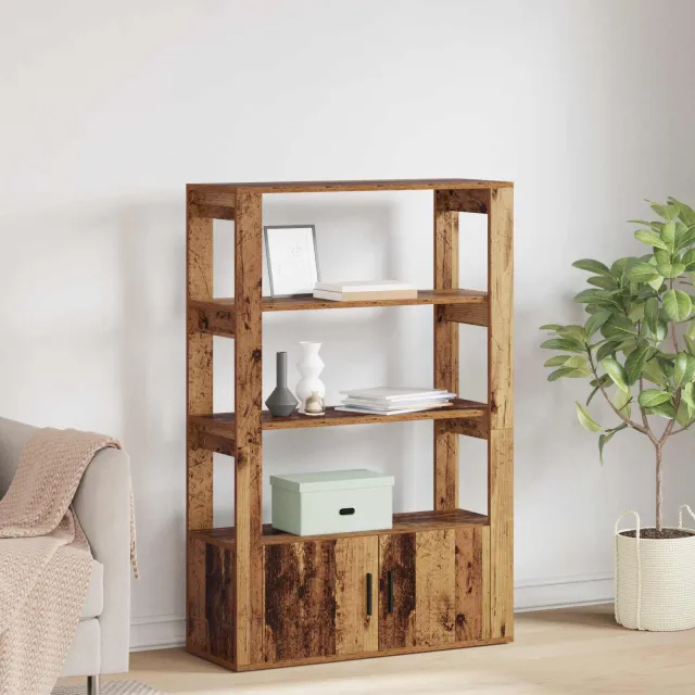 vidaXL Dressoir Oud hout 30 x 80 x 119,5 cm Bewerkt hout bruin, foto 2