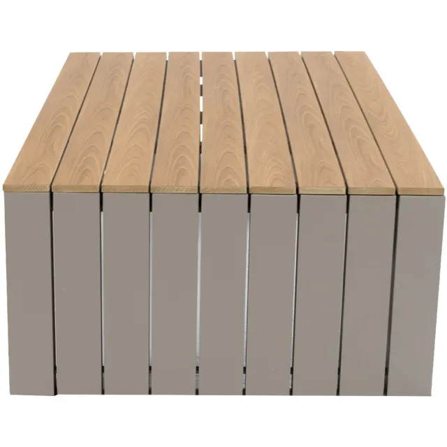 Normin Loungetafel Tulum 120 cm | Teaklook/Camel | Tecon Teak & aluminium