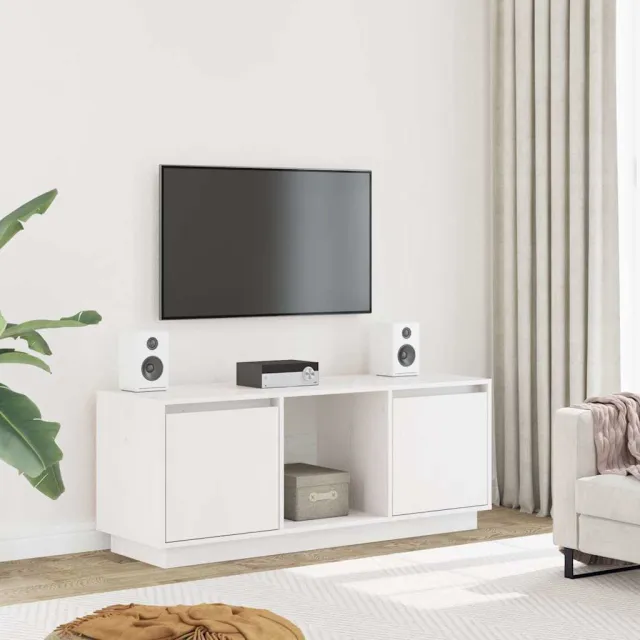 vidaXL Tv-meubel 110,5x35x44 cm massief grenenhout wit, foto 2