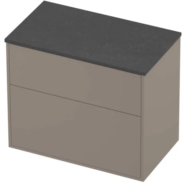 Proline Deck Badmeubelset Hardsteen Voor Grepen Asymmetrisch 80x46x67 cm Blue Stone Clay Beige