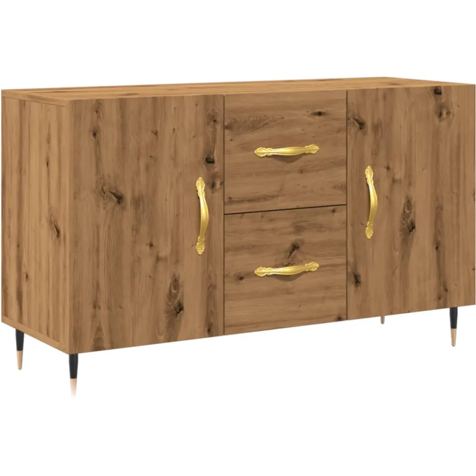 vidaXL Dressoir 100x36x60 cm bewerkt hout artisanaal eikenkleurig, foto 3