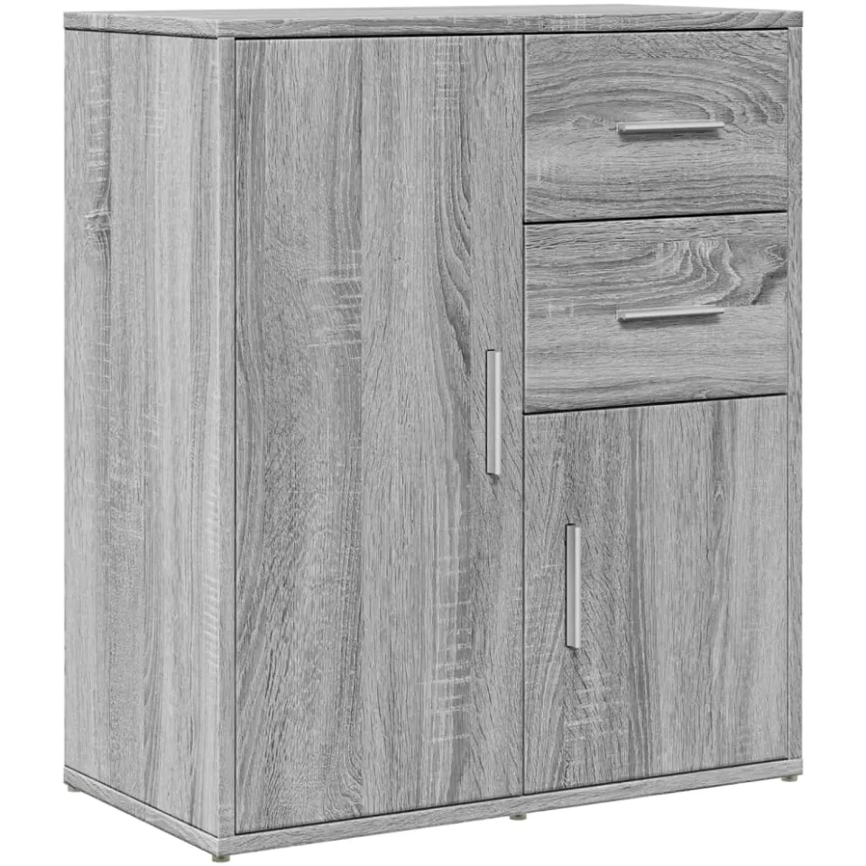 vidaXL Dressoir 60x31x70 cm bewerkt hout grijs sonoma